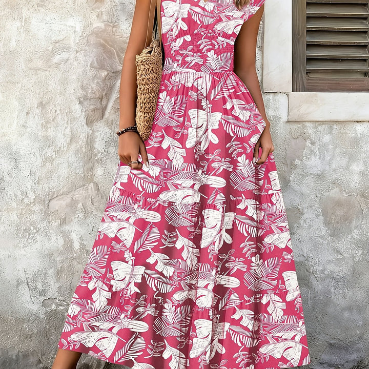 Uomaboutique Camilla blomstret lang kjole 13