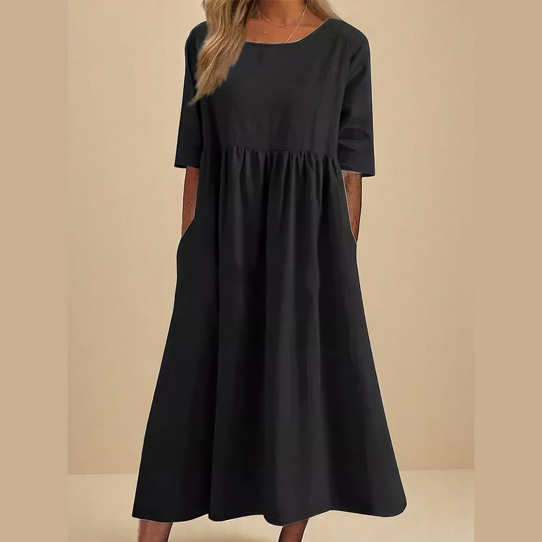 Uomaboutique Charlotte kjole med lommer dame 4