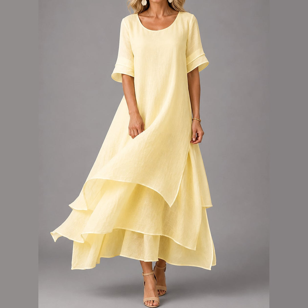 Uomaboutique Flora lang maxikjole 1
