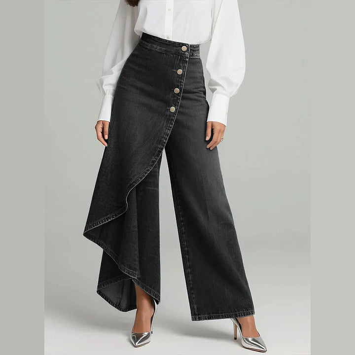Uomaboutique Gudrun bukser med vide ben dame 4