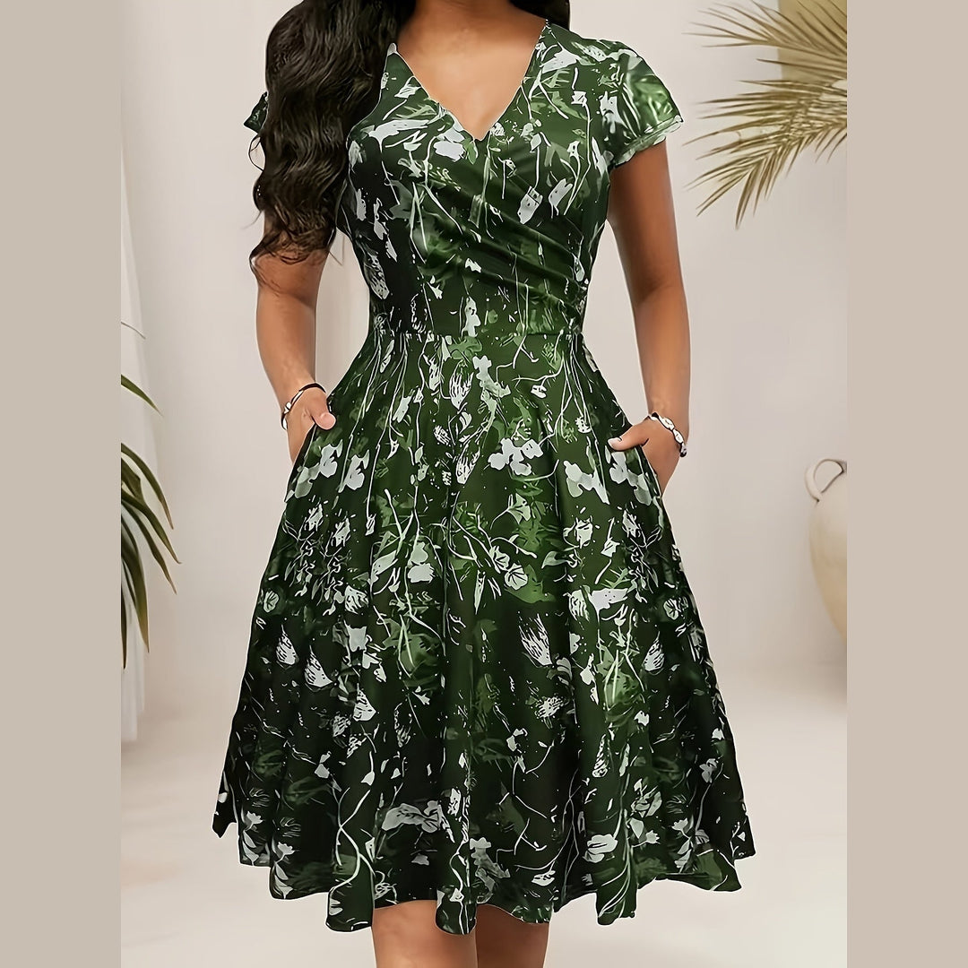 Uomaboutique Helene blomstret midikjole 1
