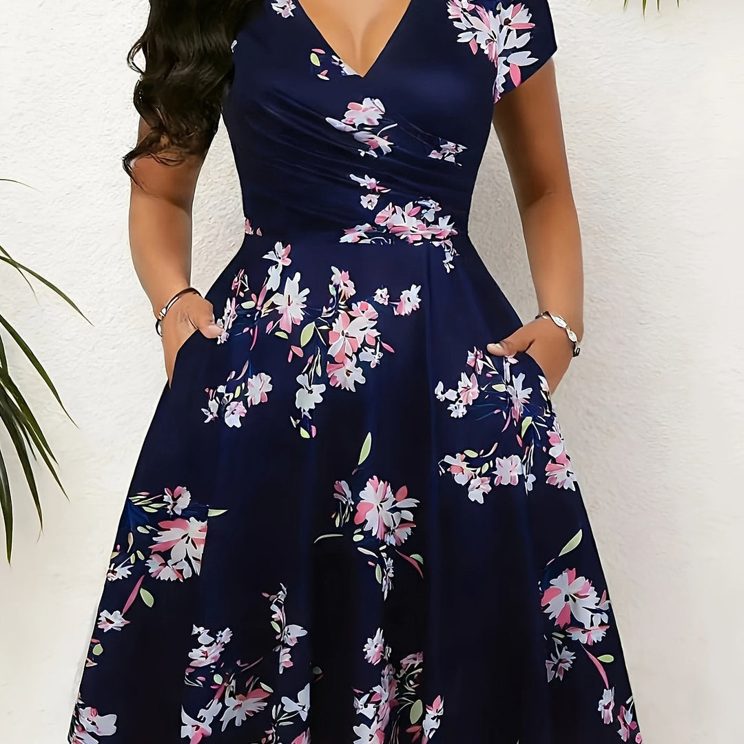Uomaboutique Helene blomstret midikjole 11
