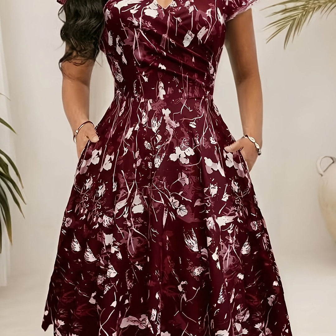 Uomaboutique Helene blomstret midikjole 12
