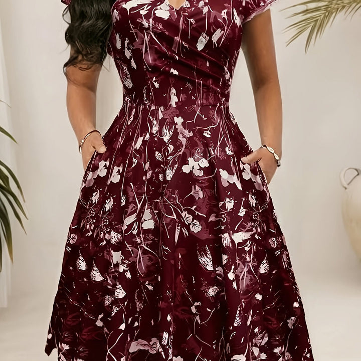 Uomaboutique Helene blomstret midikjole 12