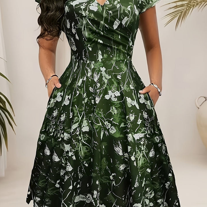 Uomaboutique Helene blomstret midikjole 13