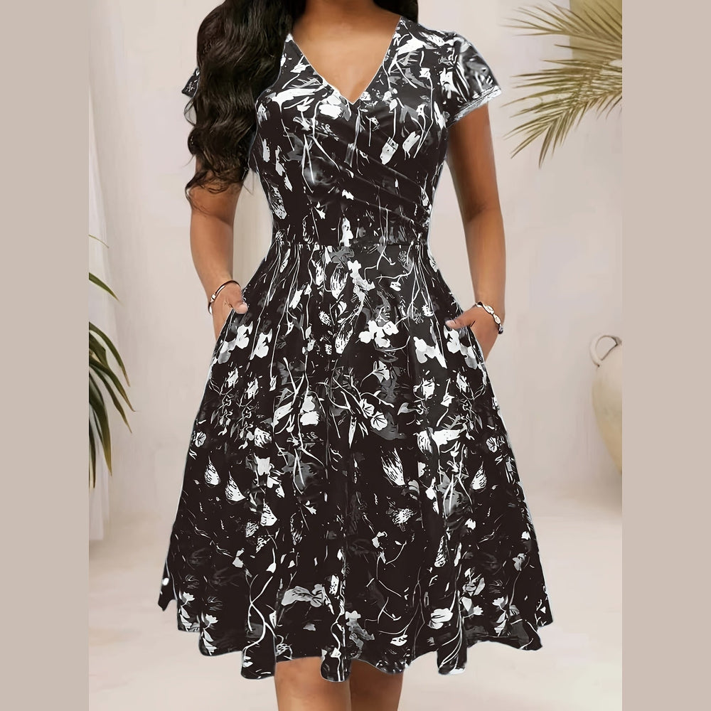 Uomaboutique Helene blomstret midikjole 2