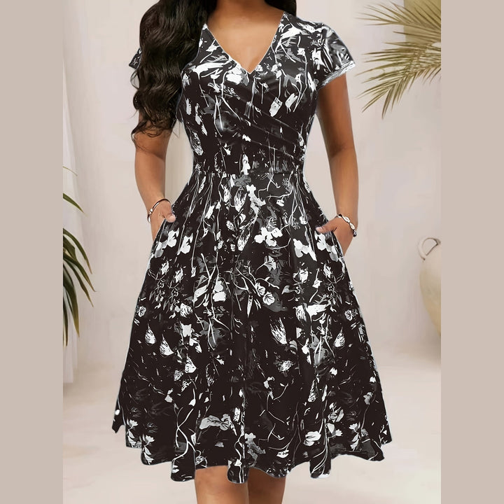 Uomaboutique Helene blomstret midikjole 2