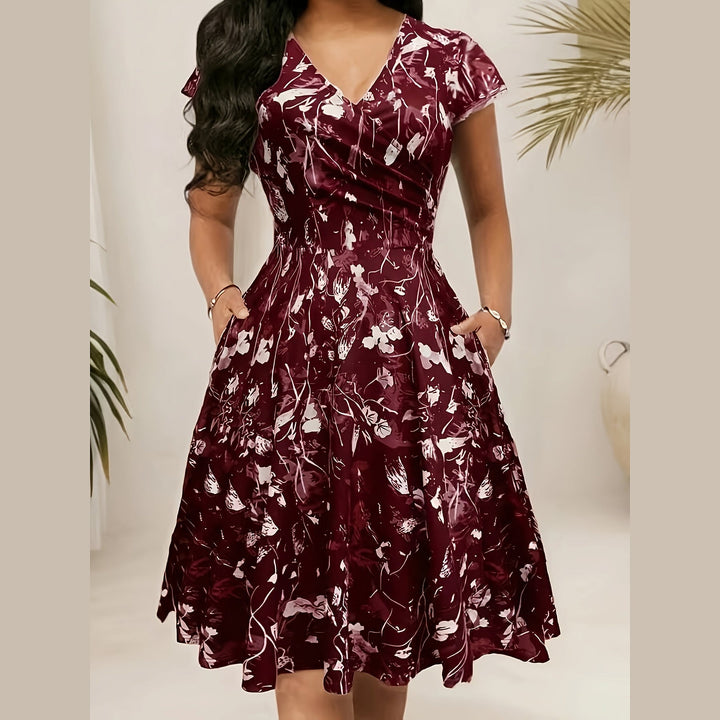 Uomaboutique Helene blomstret midikjole 5