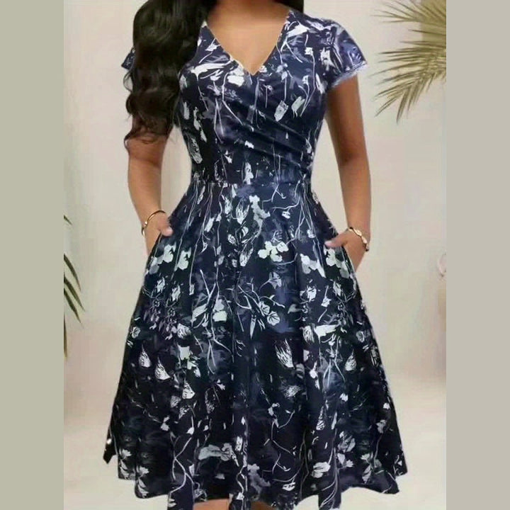 Uomaboutique Helene blomstret midikjole 8