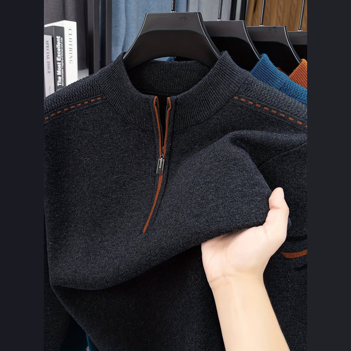 Uomaboutique Jesper sweater med lynlås herre 1