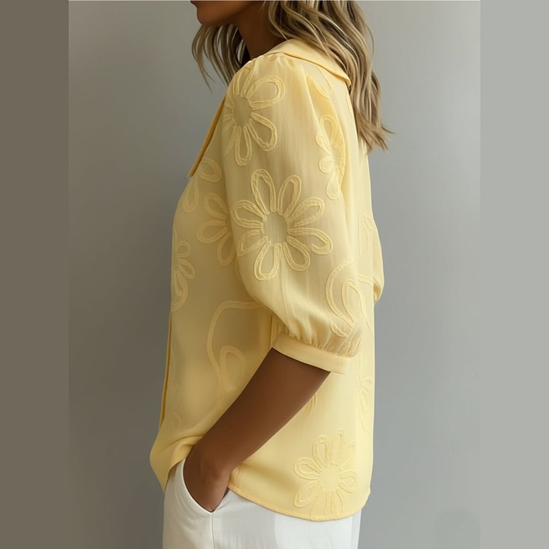 Uomaboutique Kirsten bomuldsbluse dame 2