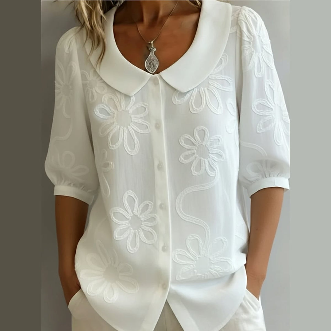 Uomaboutique Kirsten bomuldsbluse dame 3