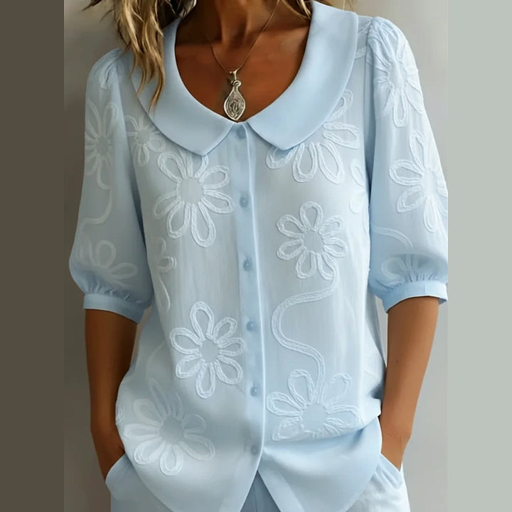 Uomaboutique Kirsten bomuldsbluse dame 4