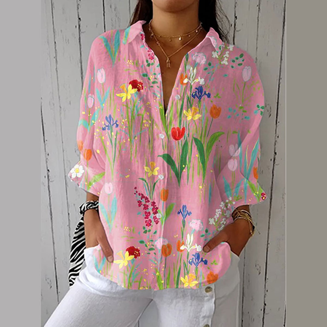 Uomaboutique Malou blomstret bluse 1