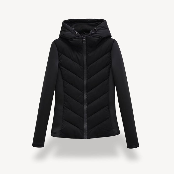 Uomaboutique Margrethe vatteret jakke med hætte dame 3