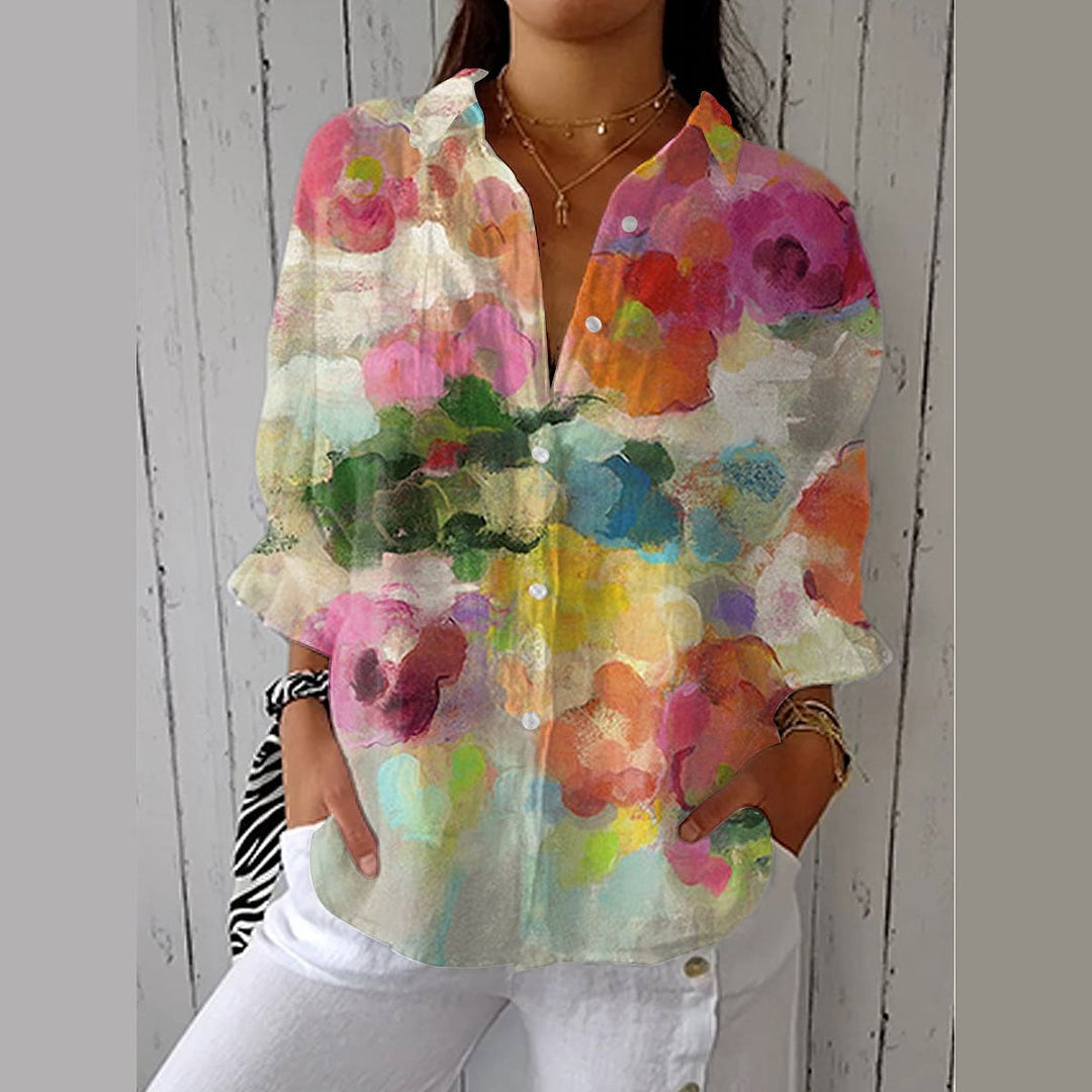 Uomaboutique Maria blomstret bluse 1