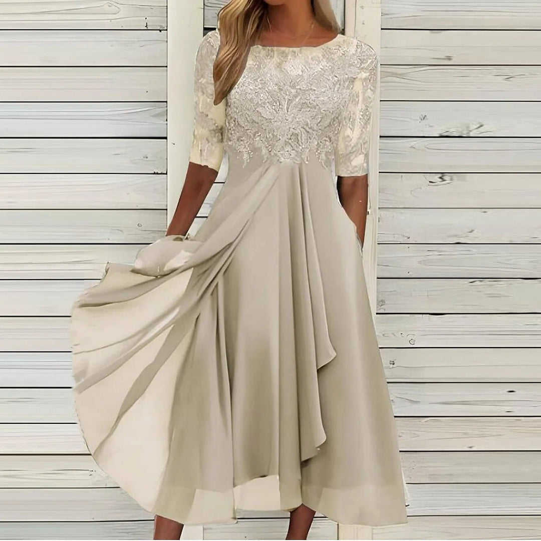 Uomaboutique Marie lang festkjole dame 3