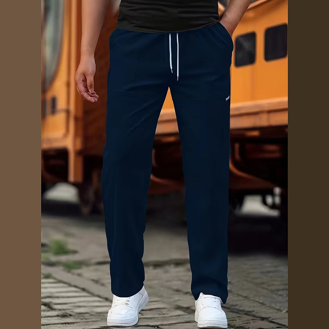Uomaboutique Marius lange bukser med elastik i taljen 1