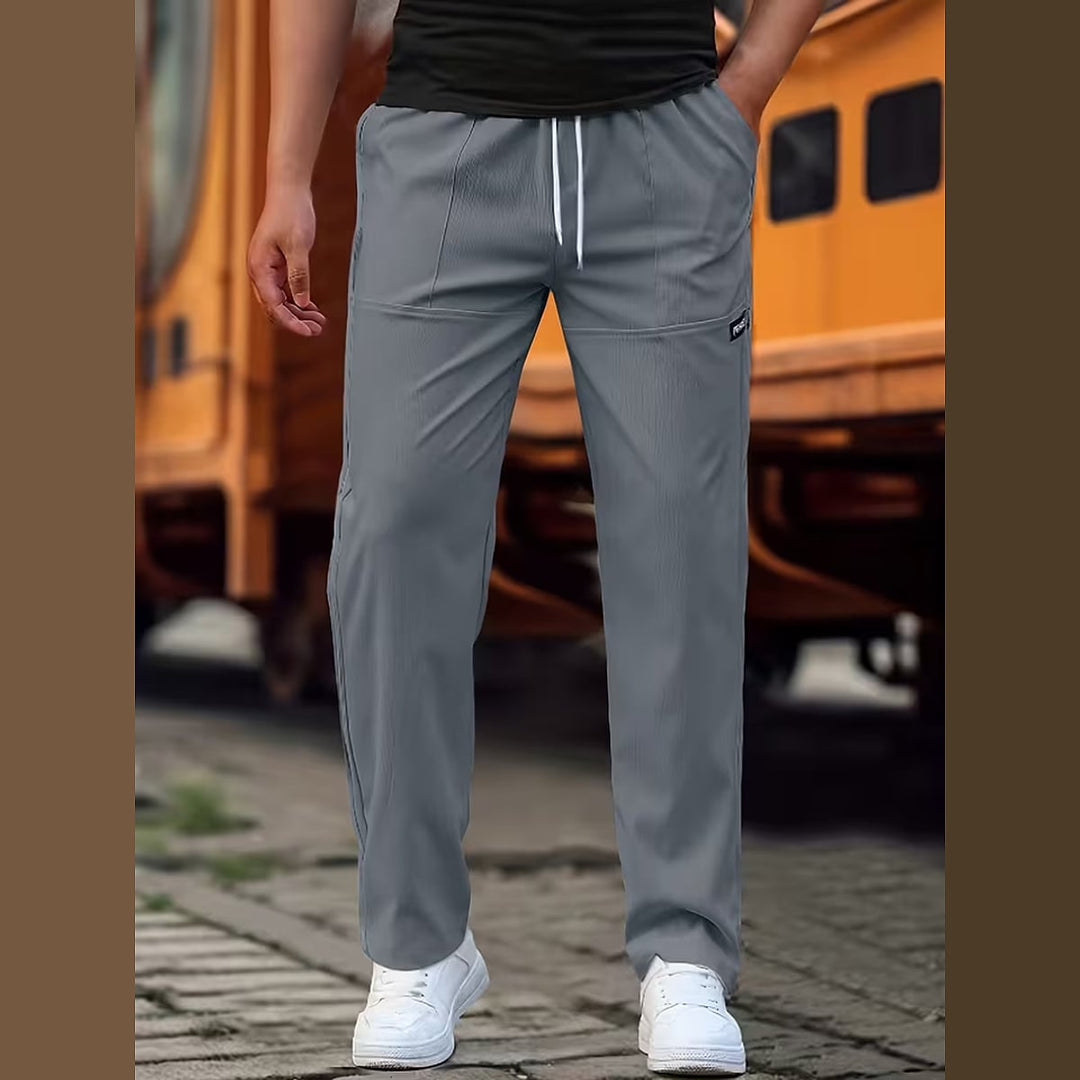 Uomaboutique Marius lange bukser med elastik i taljen 2