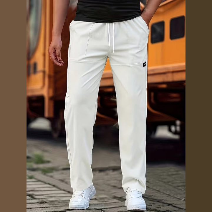 Uomaboutique Marius lange bukser med elastik i taljen 3