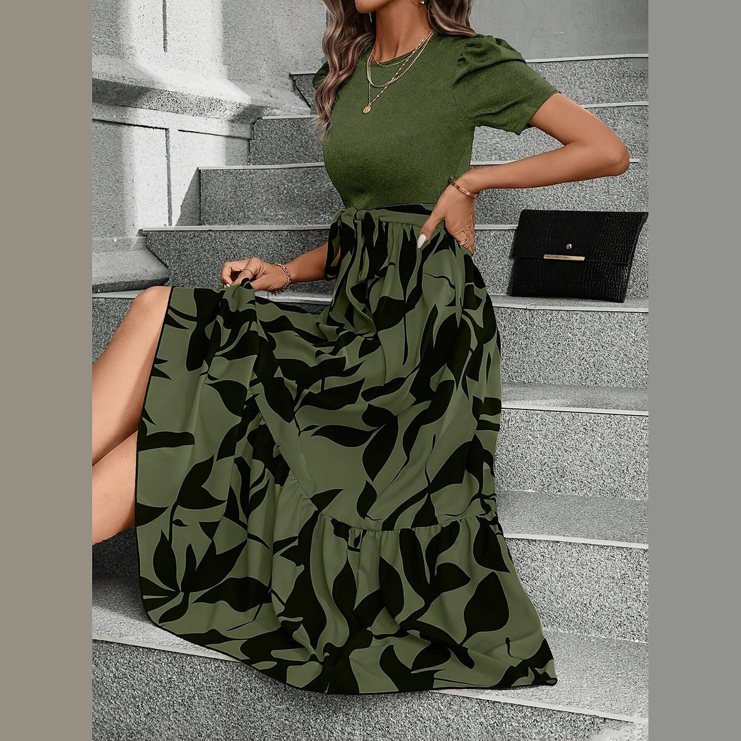 Uomaboutique Trine blomstret lang kjole 10