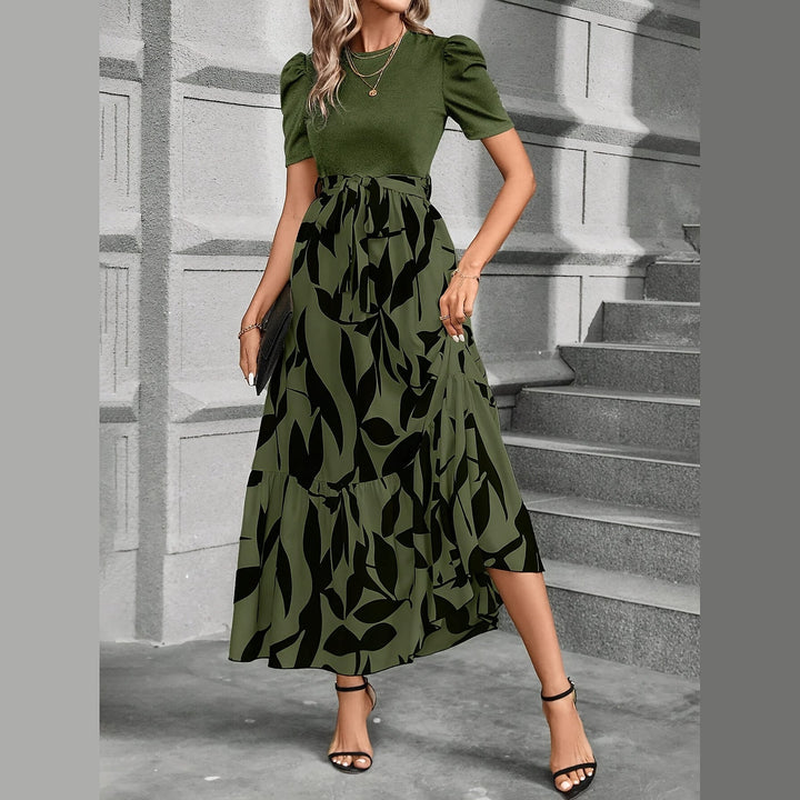 Uomaboutique Trine blomstret lang kjole 6