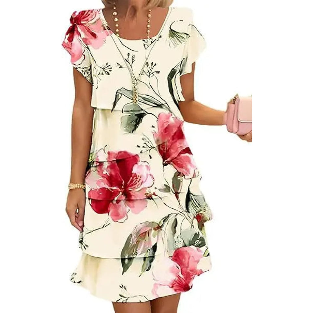 Uomaboutique Ulla blomstret kjole dame 1
