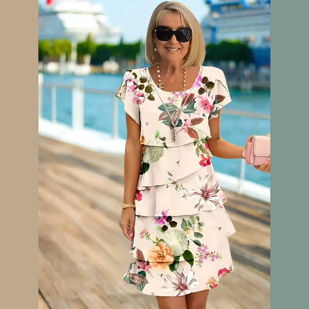 Uomaboutique Ulla blomstret kjole dame 2