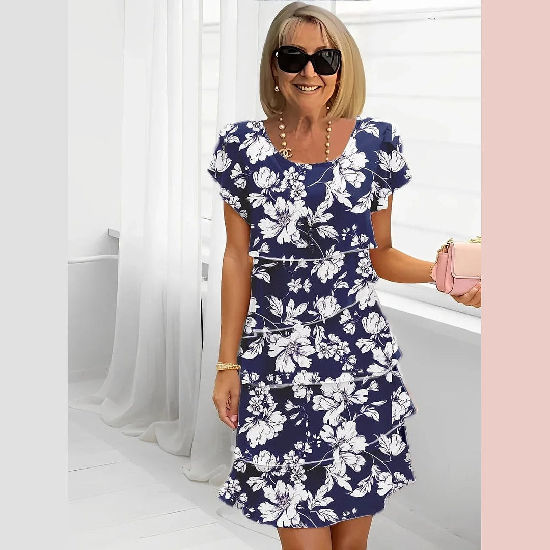 Uomaboutique Ulla blomstret kjole dame 6