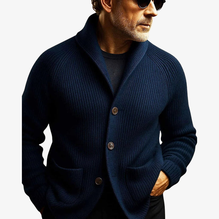 Uomaboutique Viggo strikcardigan med knapper 10